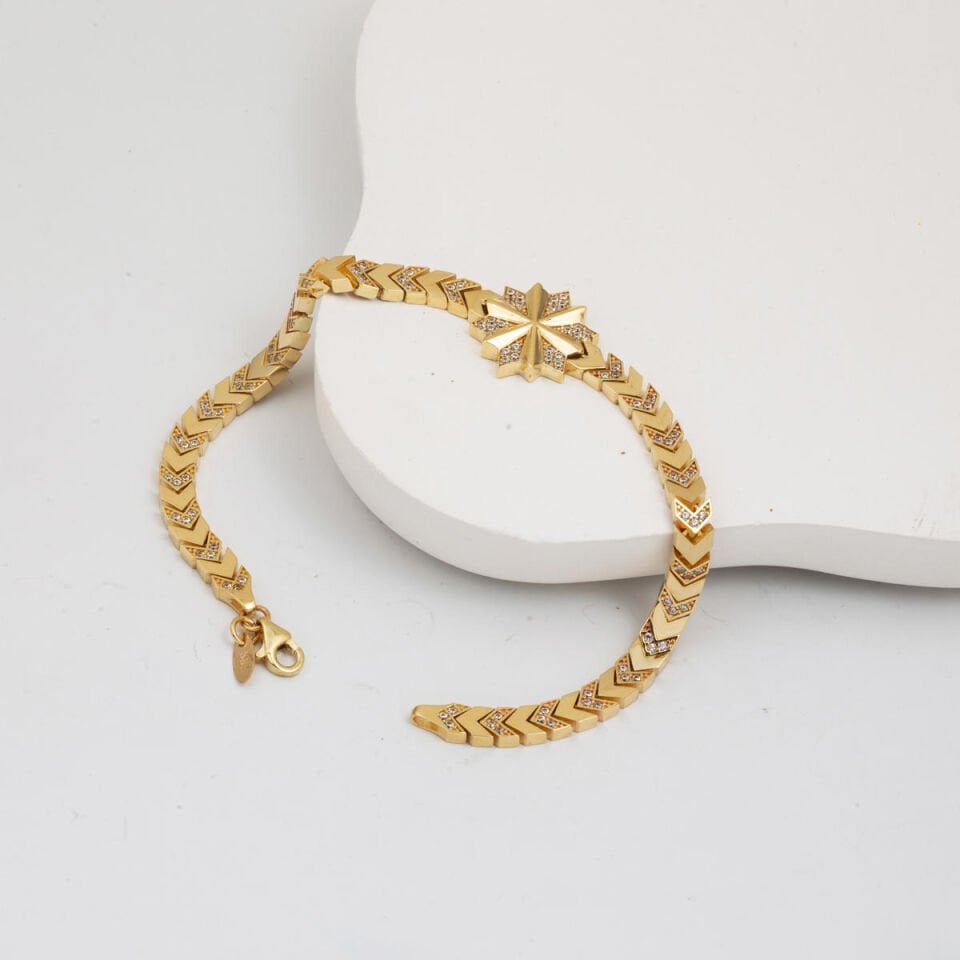 Değirmen 14 Ayar Altın İtalyan Bileklik