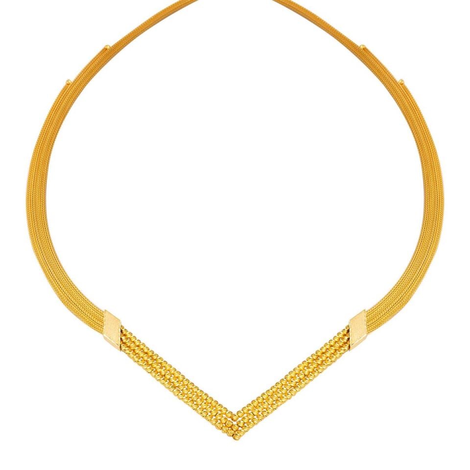 Çavuş Örgü Zincir Top Altınlı Gerdanlık