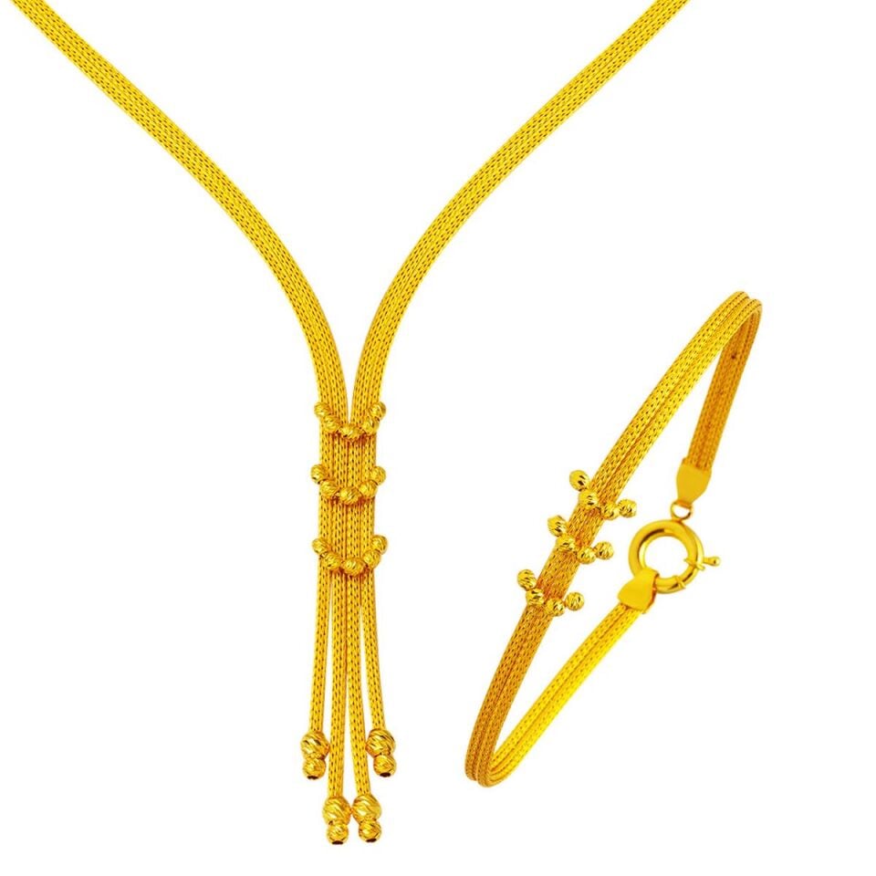 Gerdanlık Bileklikli 22 Ayar Altın Set