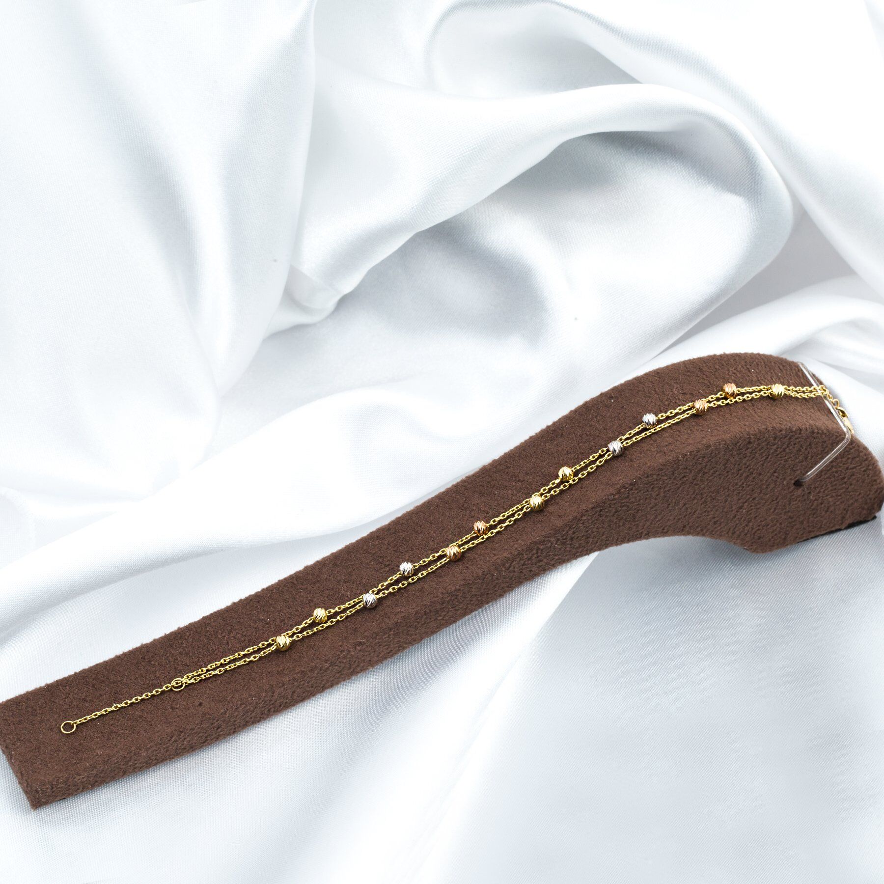 Renkli Toplu 14 Ayar Dorika Altın Bileklik