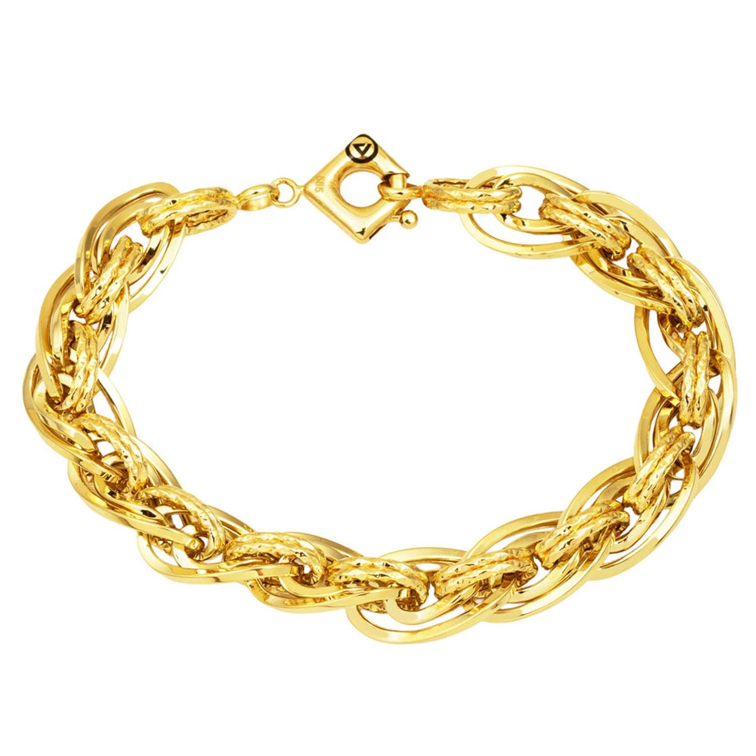 Kalemli 14 Ayar Altın Halka Bileklik