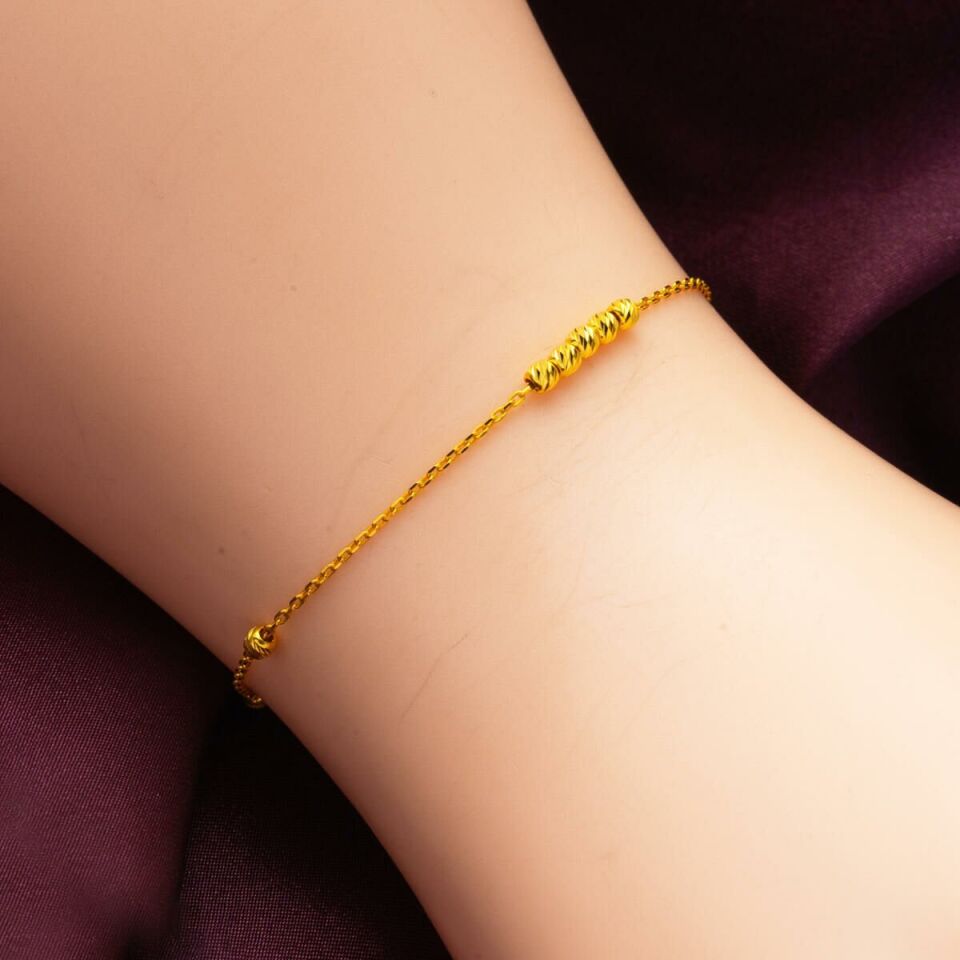 Dorika Toplu Taşsız Altın Bileklik