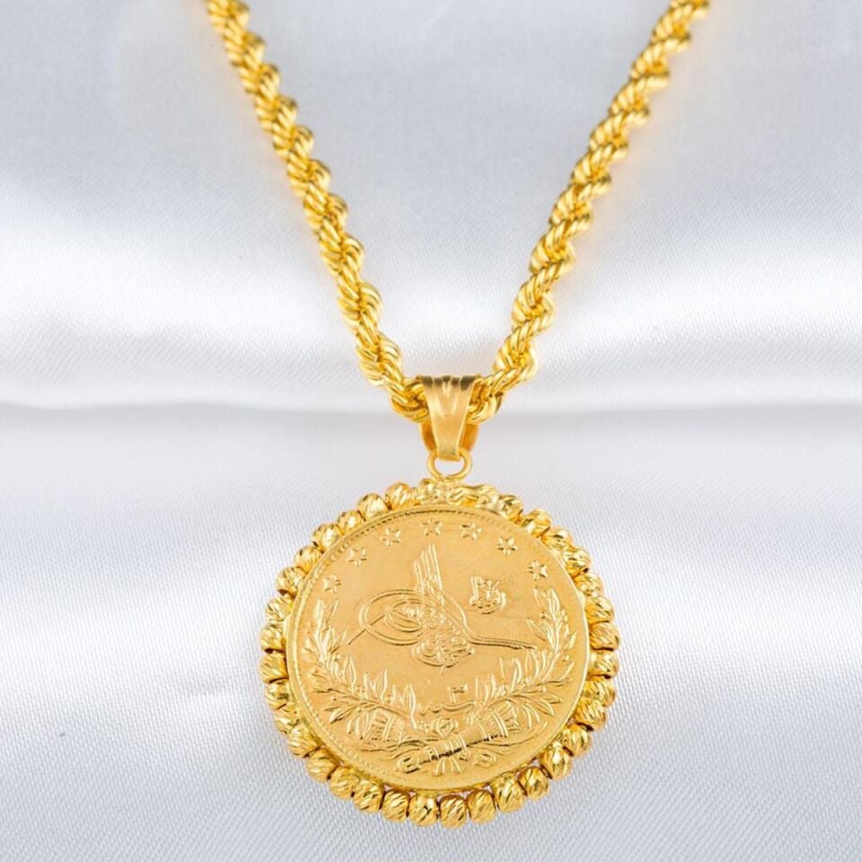 Toplu Tam Reşatlı 22 Ayar Altın Kolye