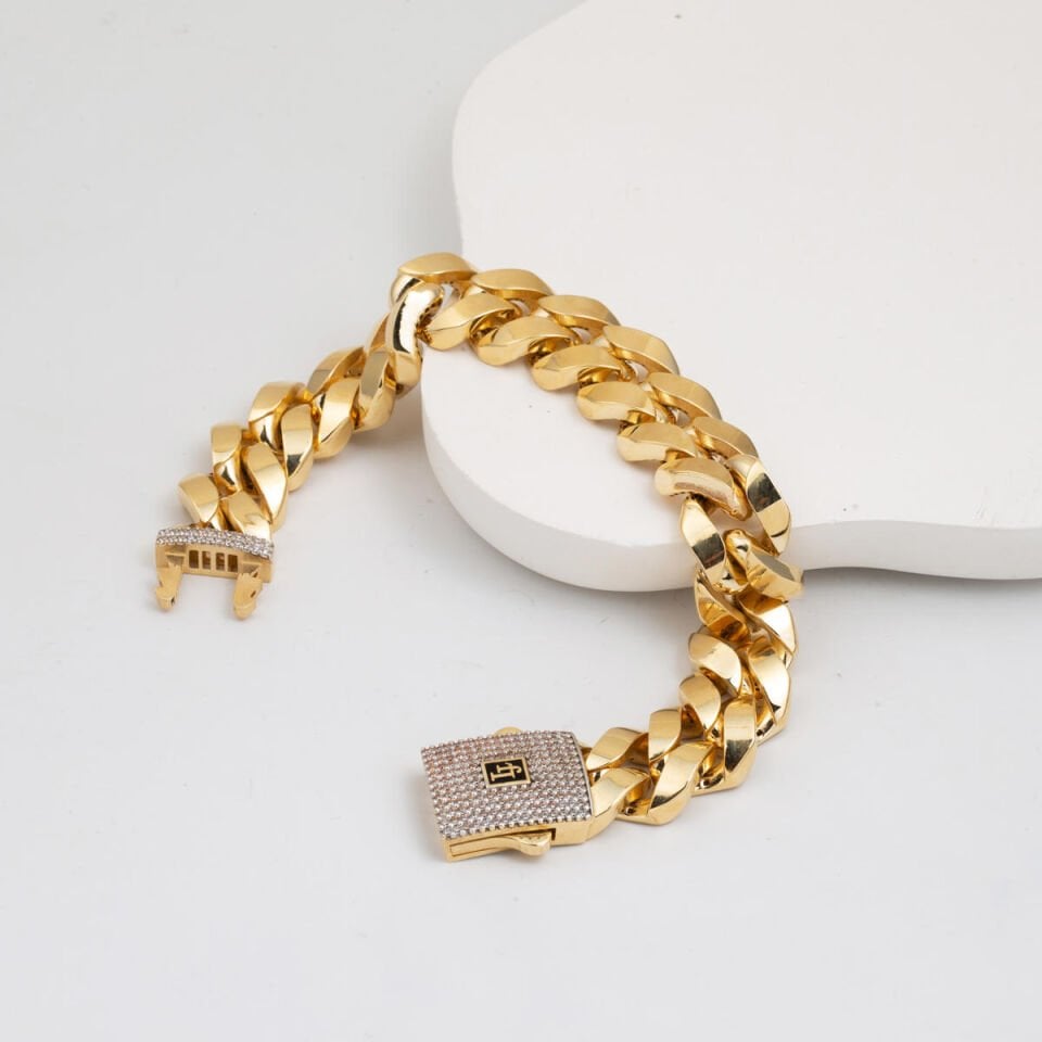 İtalyan Gurmet 14 Ayar Altın Bileklik