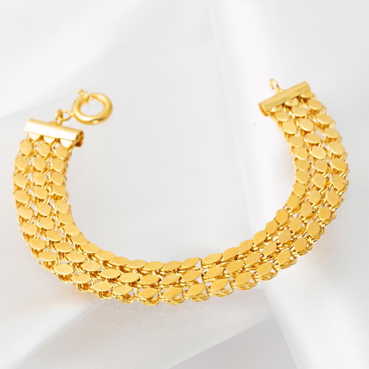 Pullu Zincir Tria Altın Bileklik