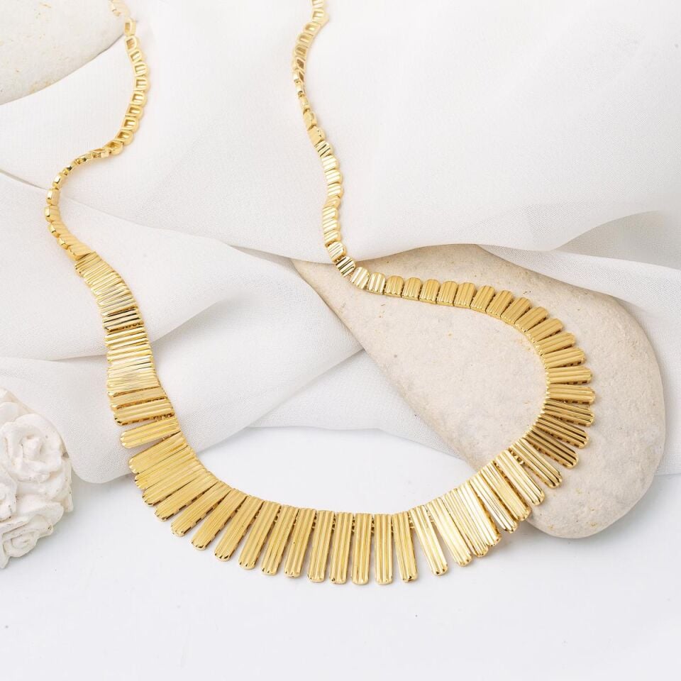 Kleopatra Taşsız Altın Gerdanlık