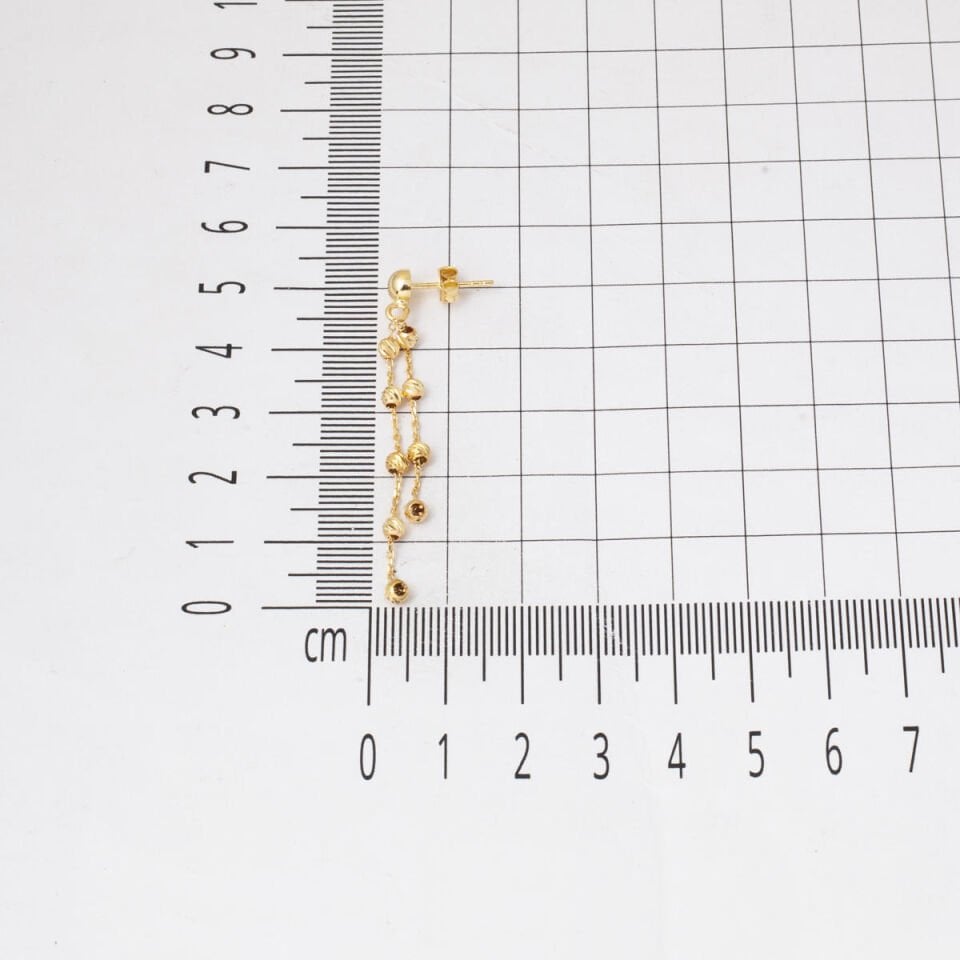 Dorikalı 14 Ayar Altın Spor Küpe