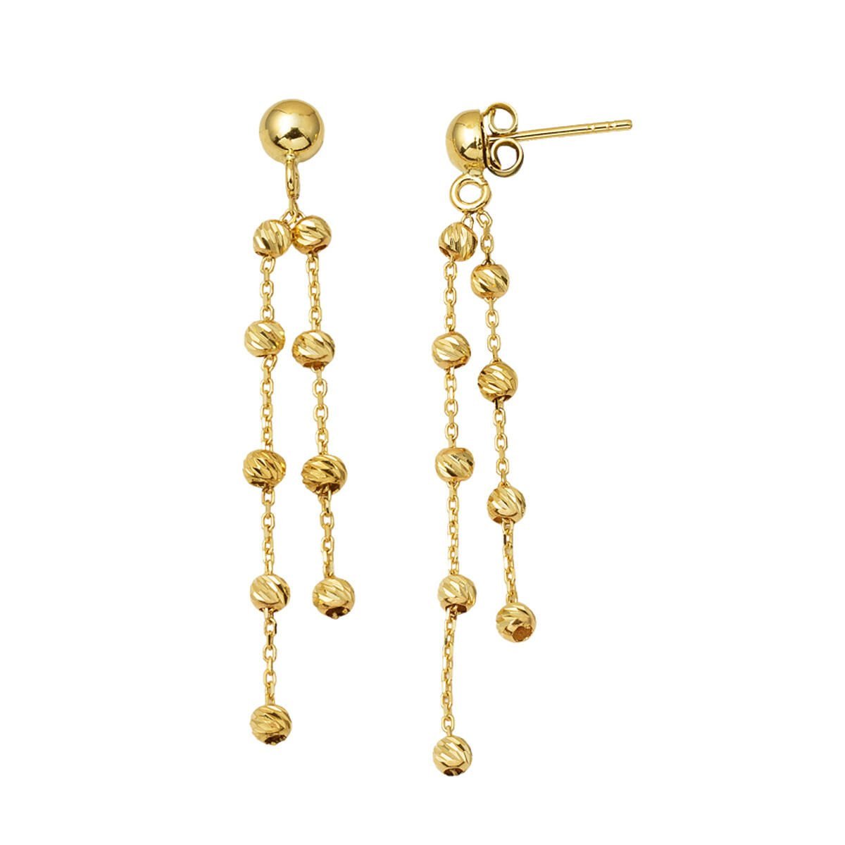 Dorikalı 14 Ayar Altın Spor Küpe