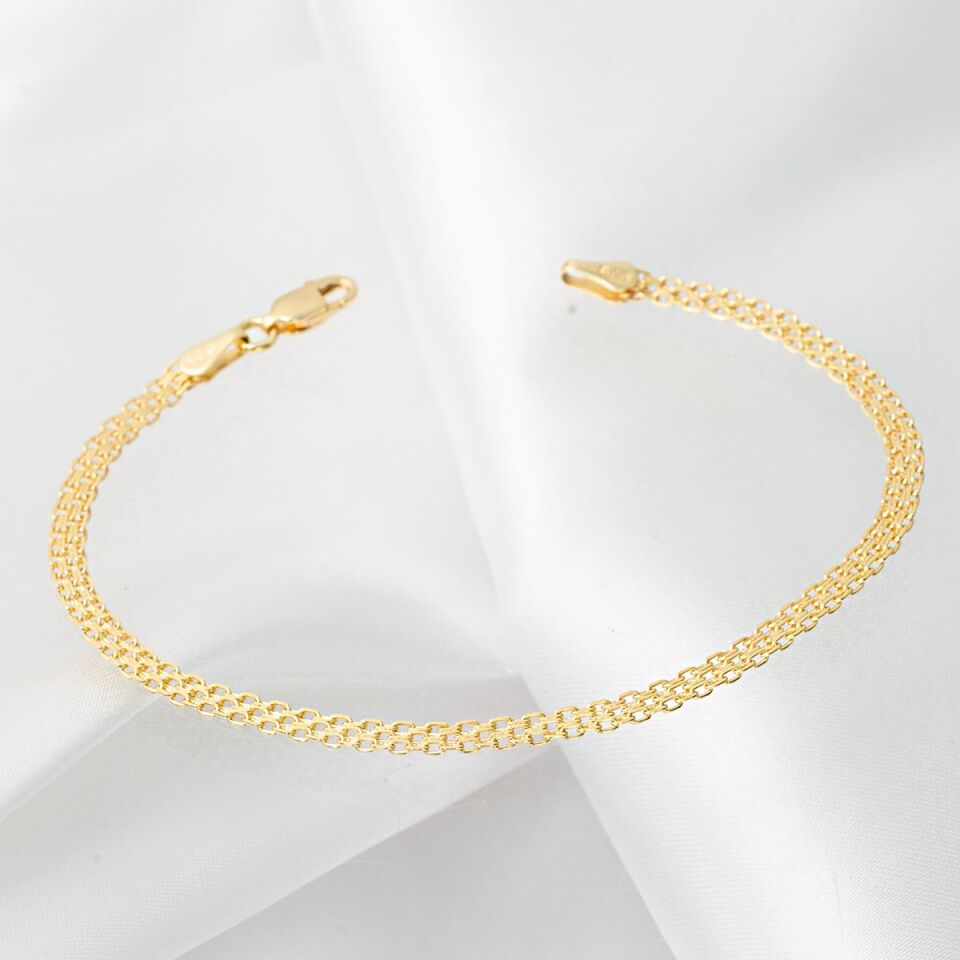 Bismark Zincir 14 Ayar Altın Bileklik