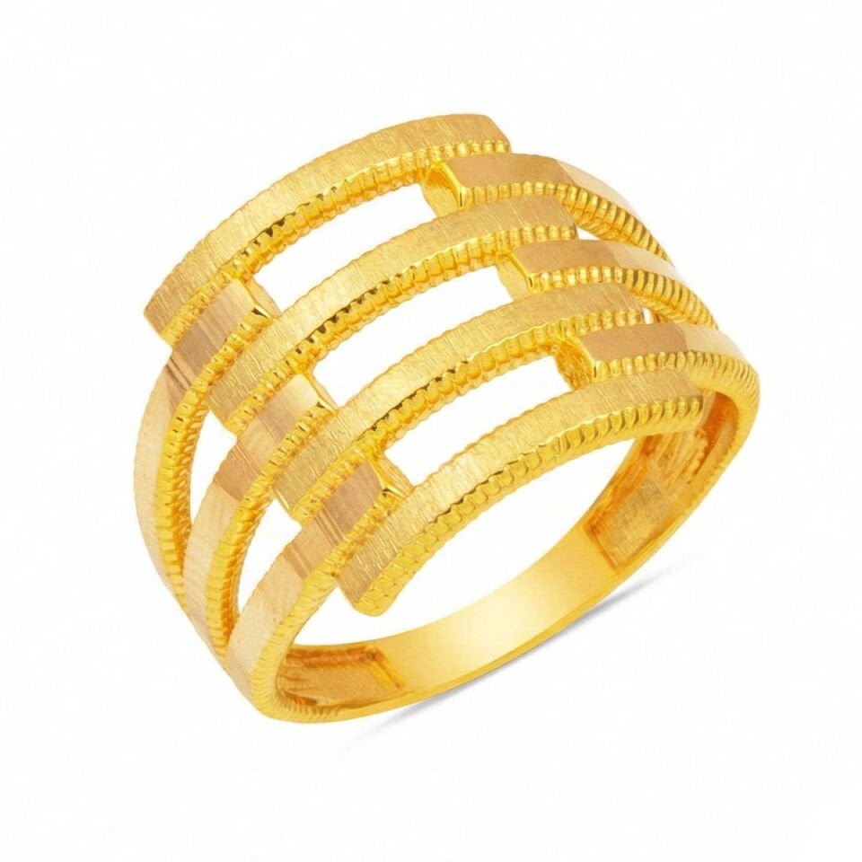 4 Sıra 14 Ayar Kaburga Altın Yüzük