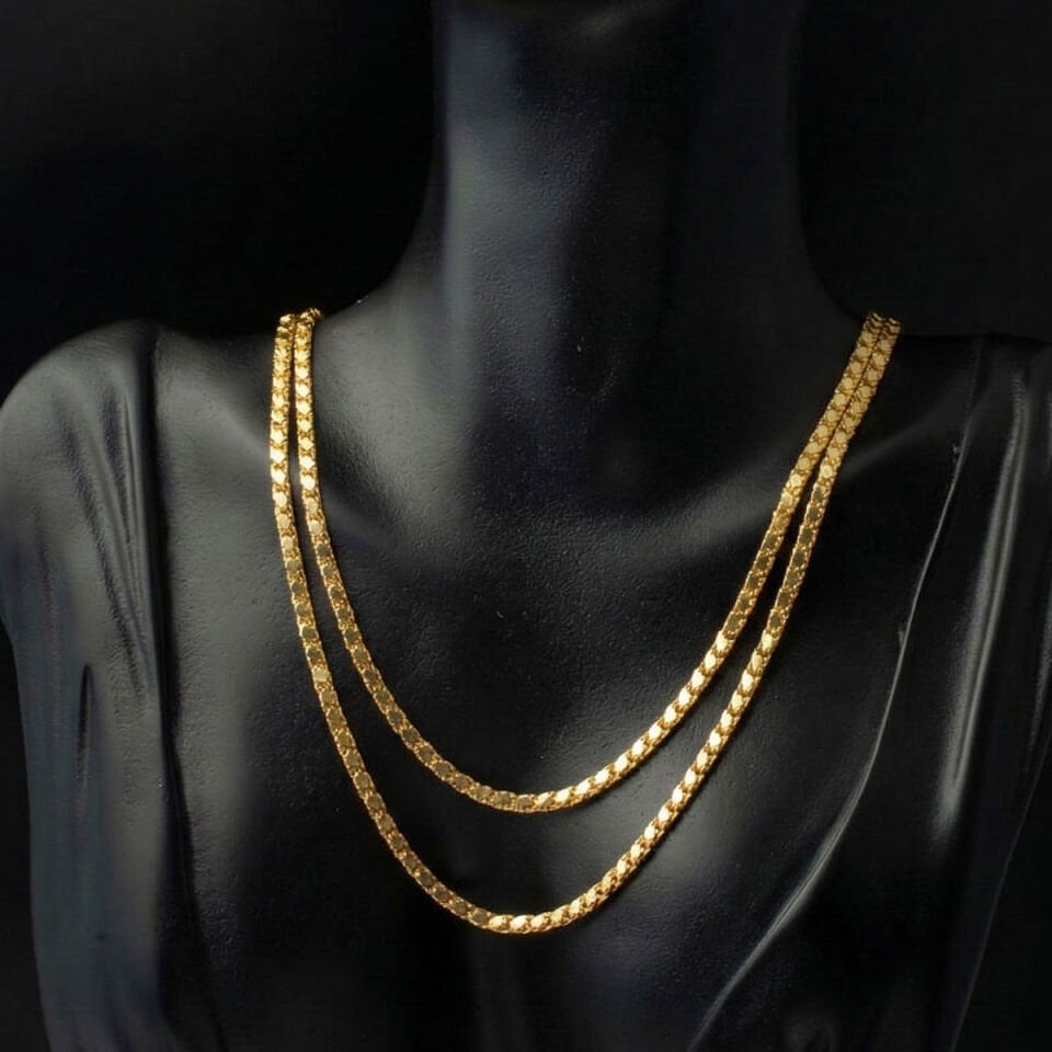 1 Metrelik Maraş Pullu Altın Zincir