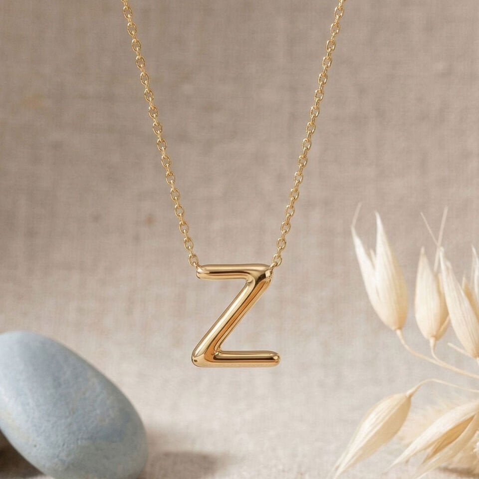 Z Balon Harf Kolye Altın