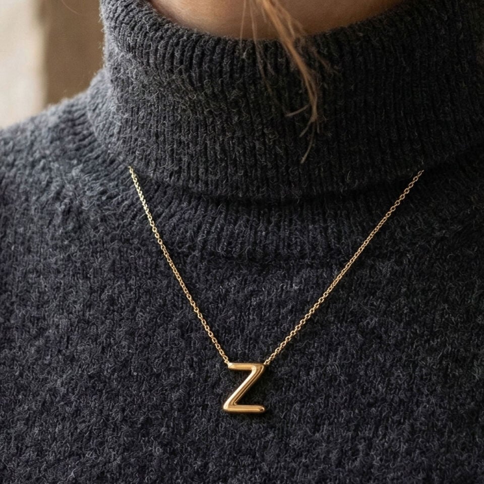 Z Balon Harf Kolye Altın