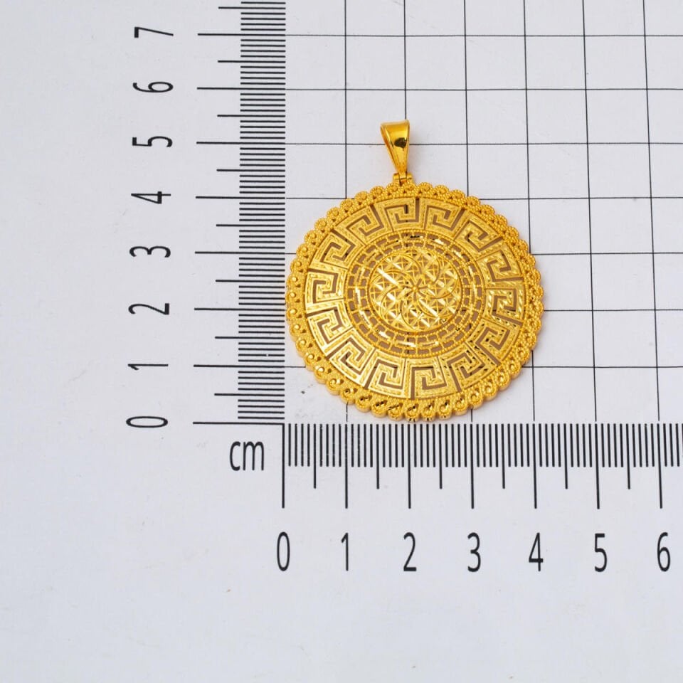 Versage Madalyon Tasarım 14 Ayar Altın Kolye