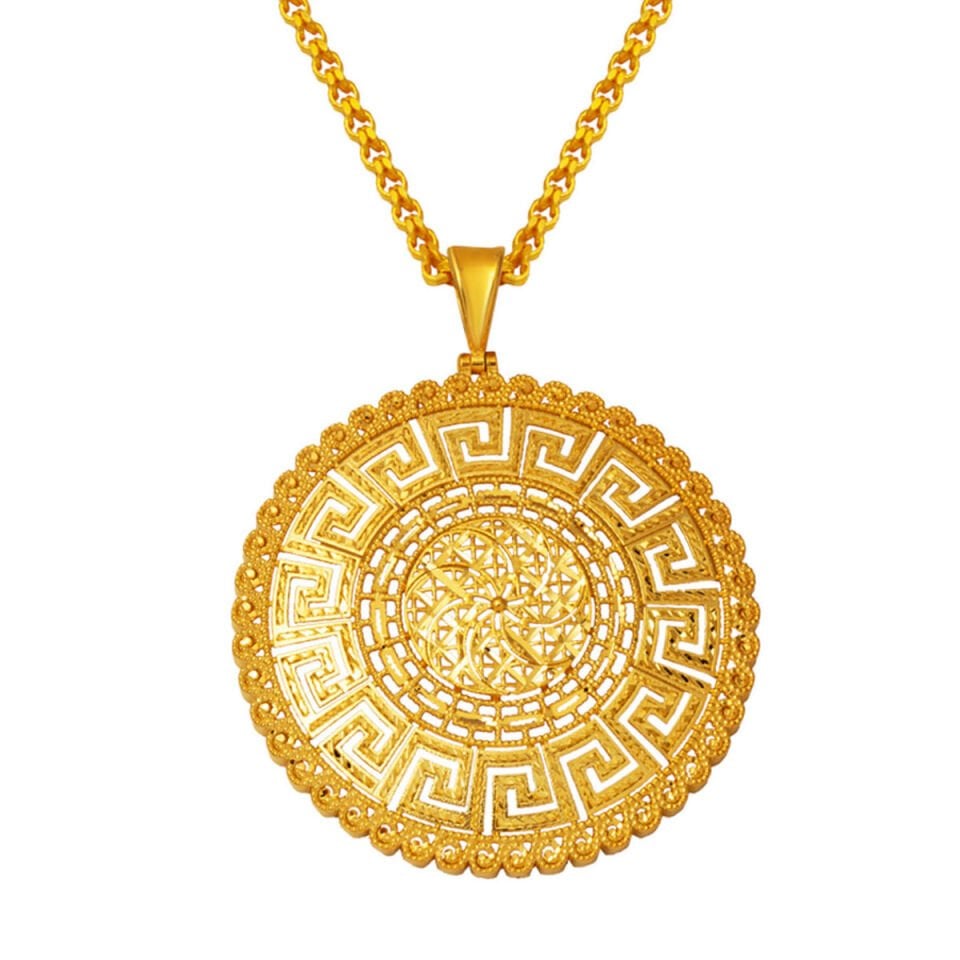 Versage Madalyon Tasarım 14 Ayar Altın Kolye