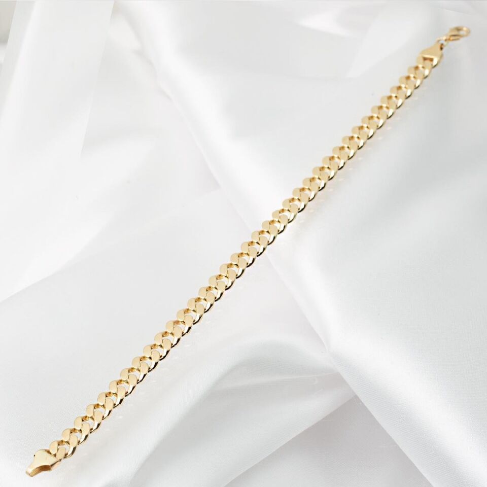 Klasik Zincir 14 Ayar Altın Bileklik