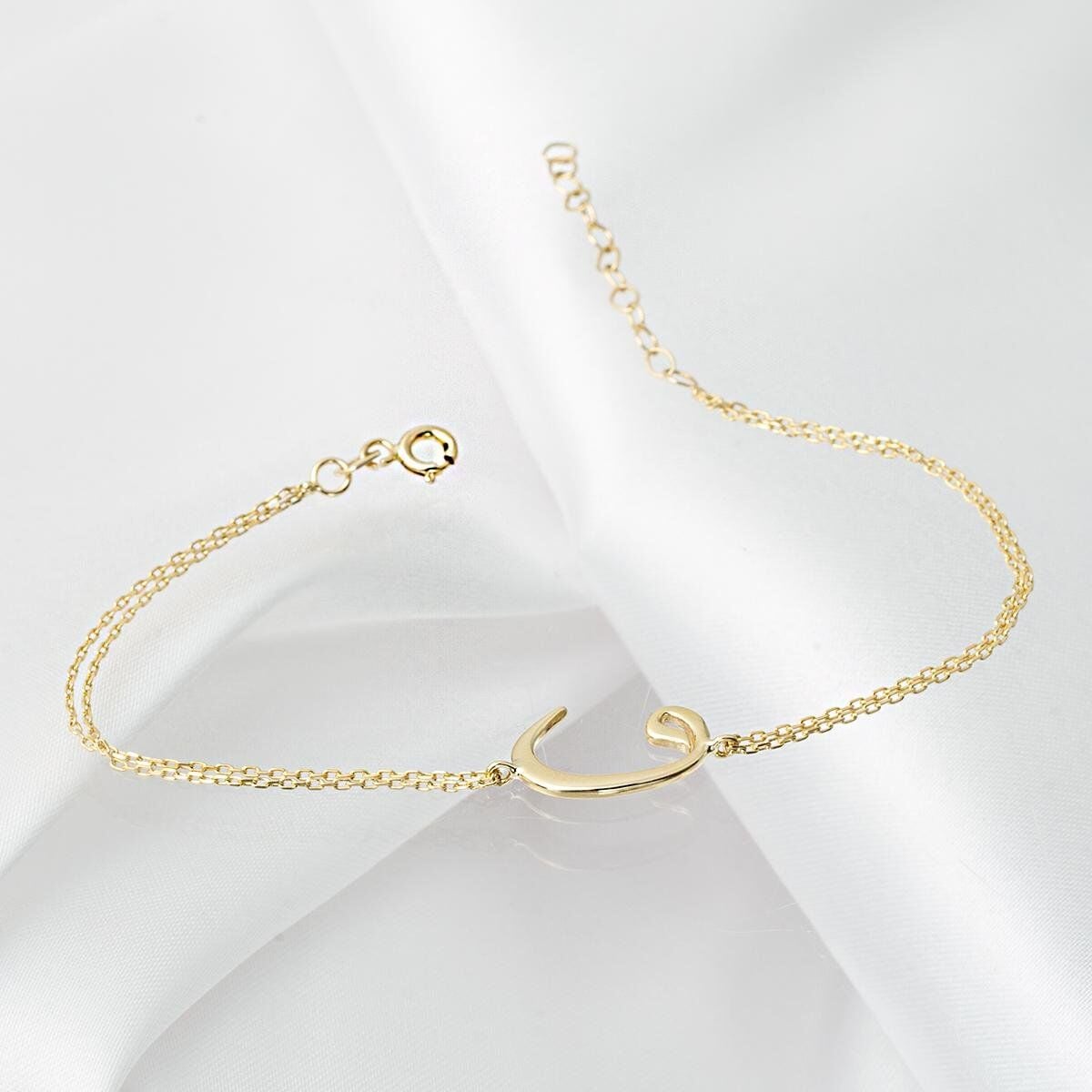 Vav Harfi 14 Ayar Altın Bileklik