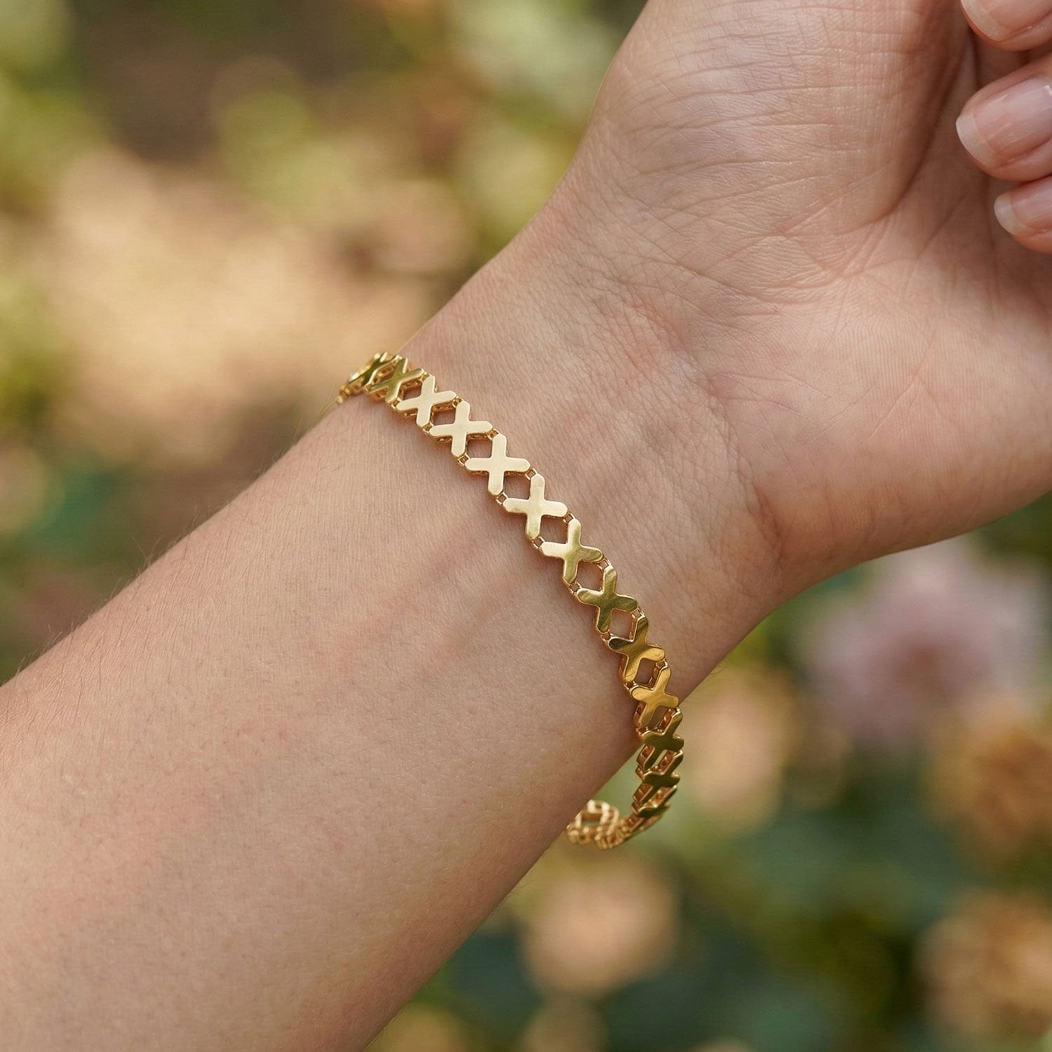 14 Ayar Sonsuz Bağ Zinciri Altın Bileklik