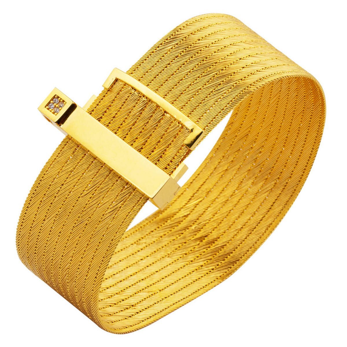 Ayarlanabilir 11 Sıra 22 Ayar Hasır Altın Bileklik