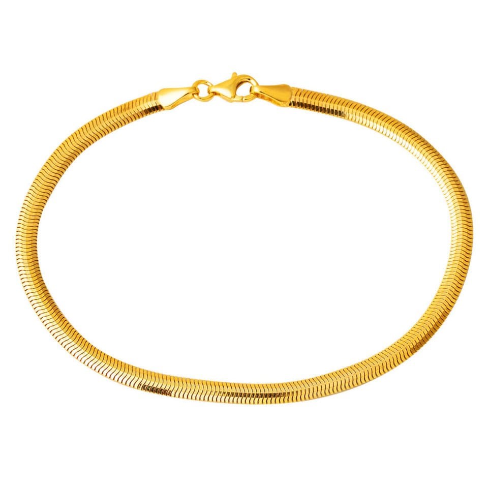 22 Ayar 3 mm. Balıksırtı Altın Bileklik