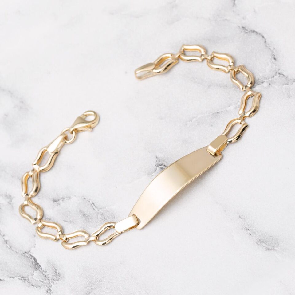 İsimlik 14 Ayar Altın Çocuk Künyesi