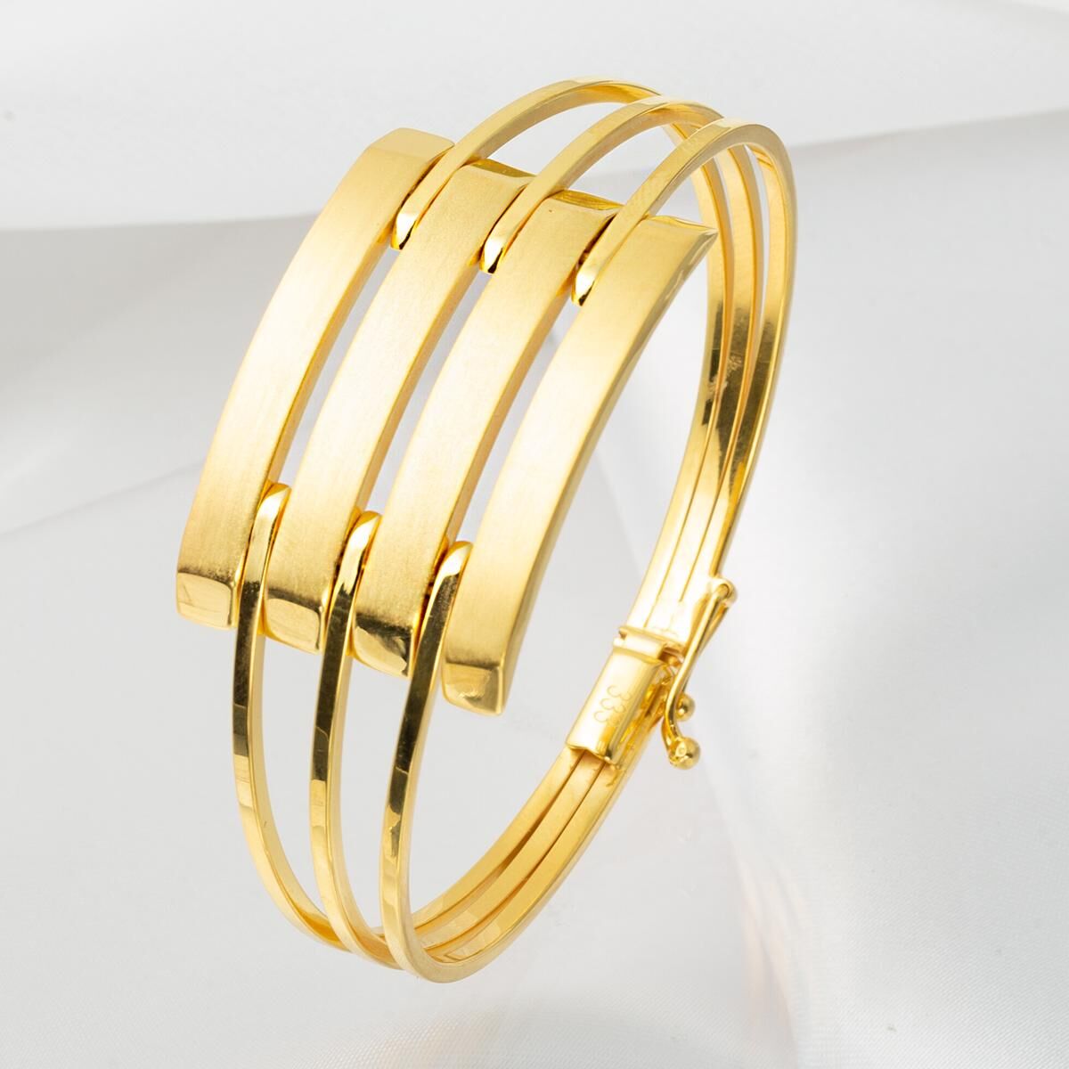 Dörtlü Kaburga Kelepçe Altın Bilezik