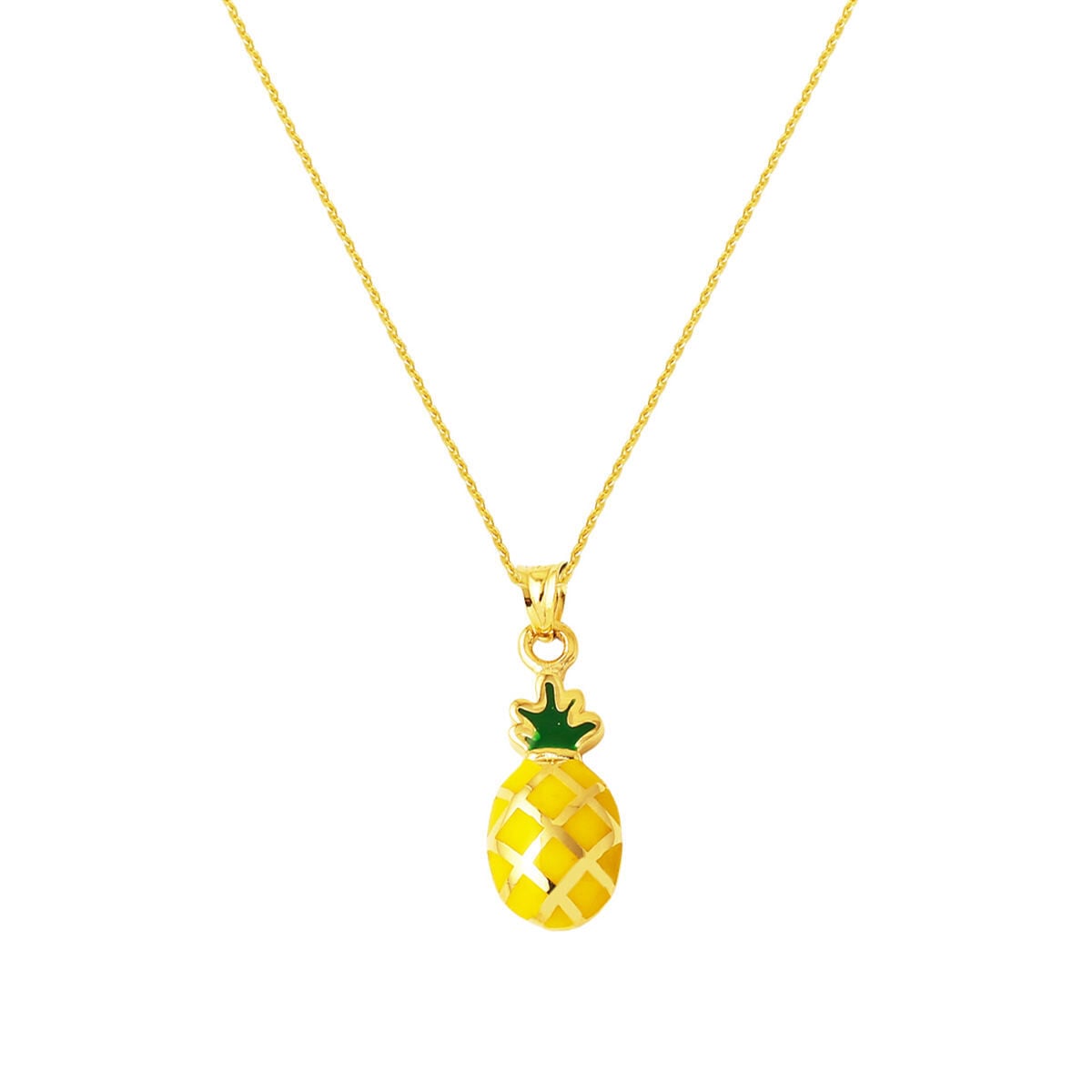 14 Ayar Altın Ananas Kolye