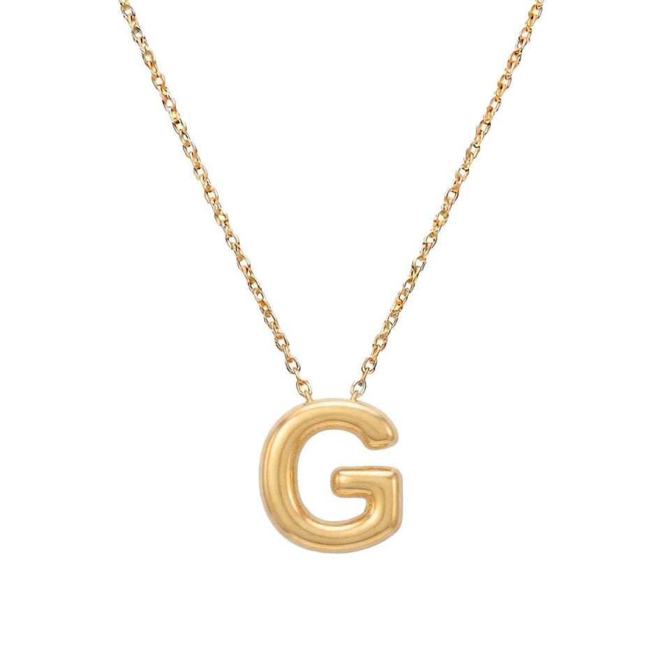 G Balon Harf Altın Kolye