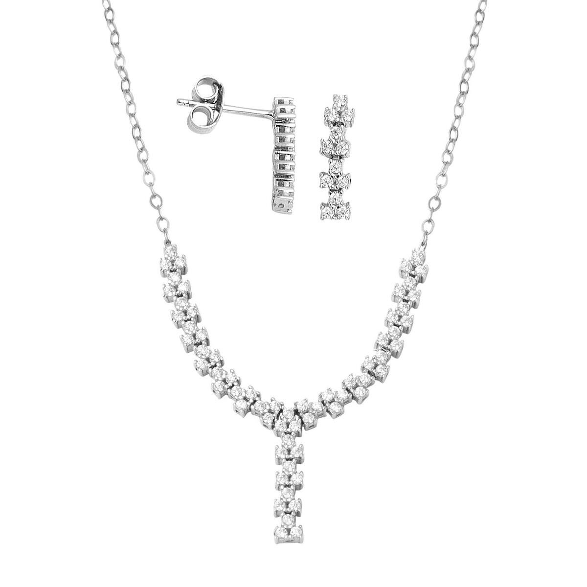 Sırataşlı Gerdanlık & Küpe Altın Set