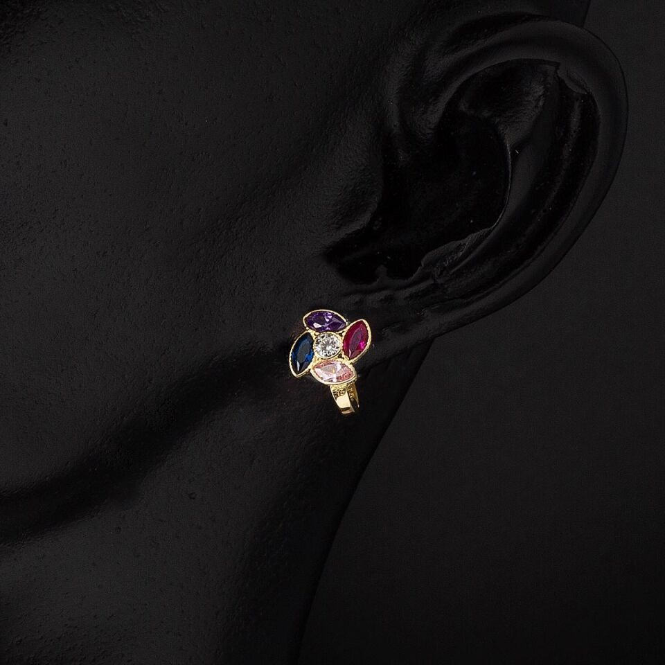 Rüzgârgülü Altın Çocuk Küpesi