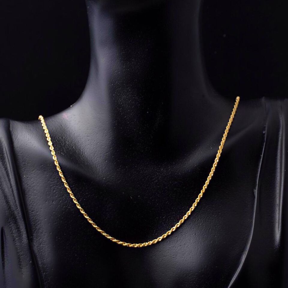 60 cm. Burma 14 Ayar Altın Zincir