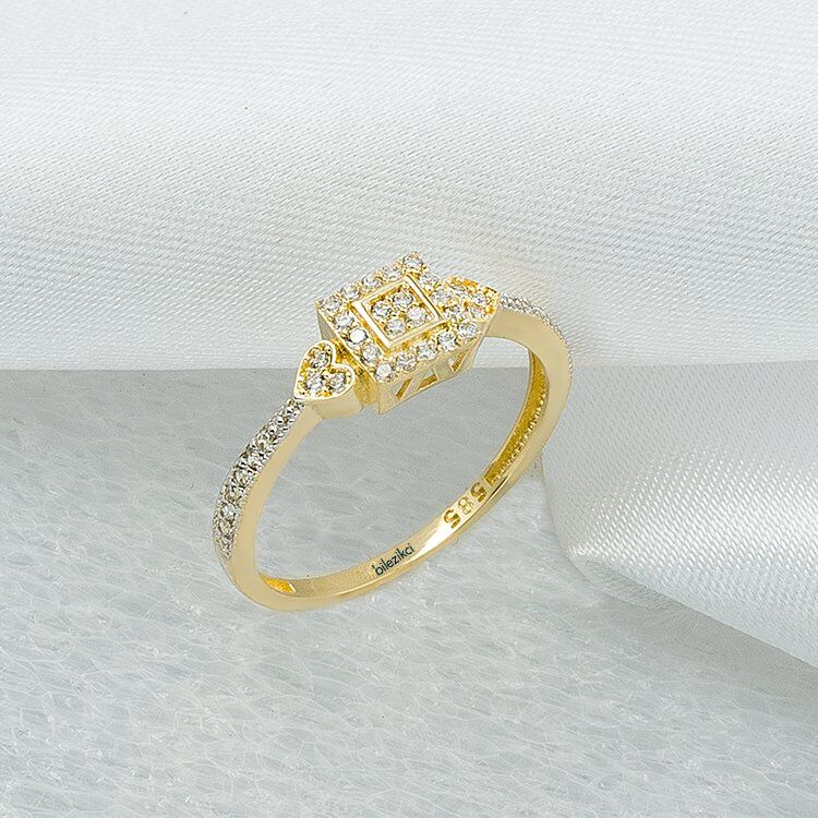 Kalpli Taşlı 14 Ayar Altın Yüzük