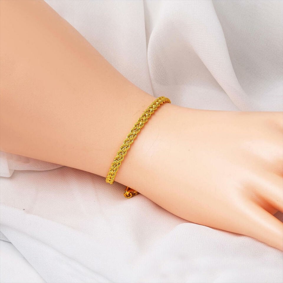 Halat Burma Zincirli Sarı Altın Spor Set