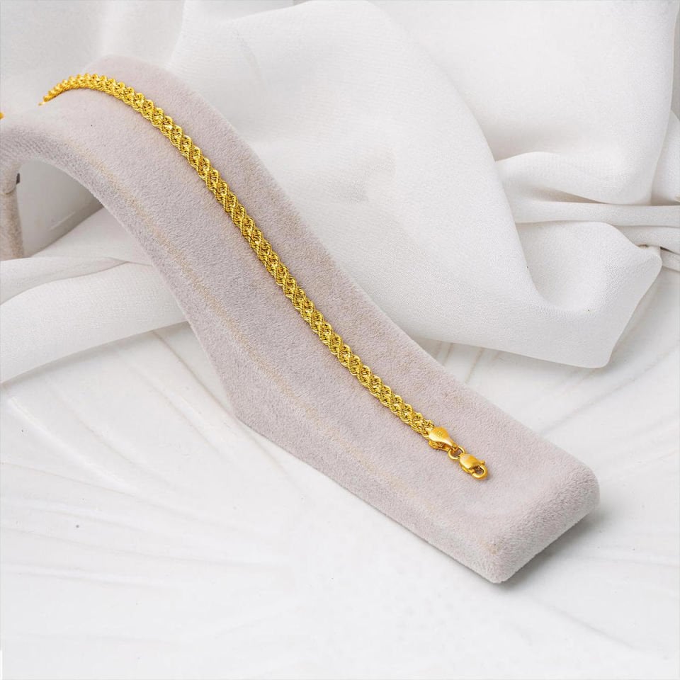 Halat Burma Zincirli Sarı Altın Spor Set