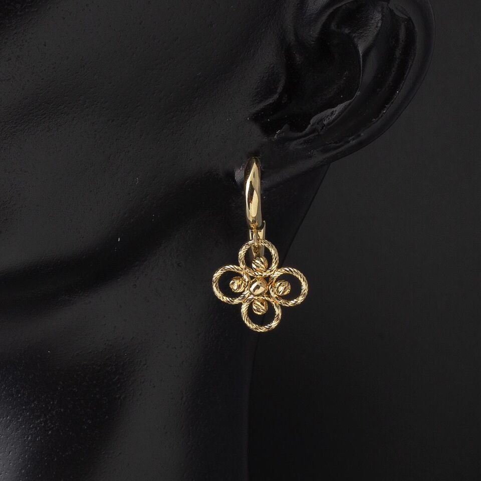 Gelincik Dorika Toplu Altın Küpe