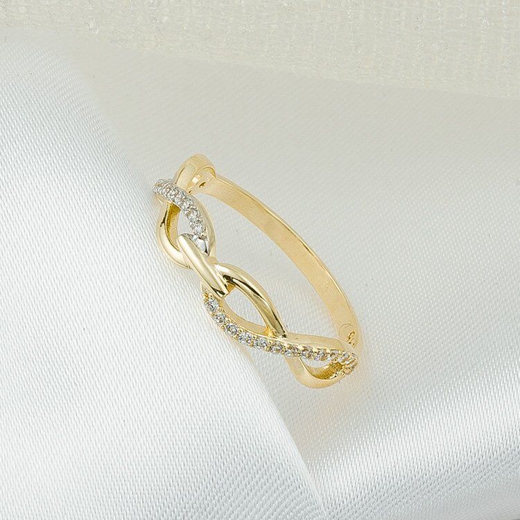 Sonsuzluk 14 Ayar Altın Taşlı Yüzük