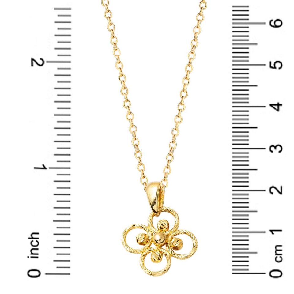 Gelincik Dorika Toplu Altın Kolye