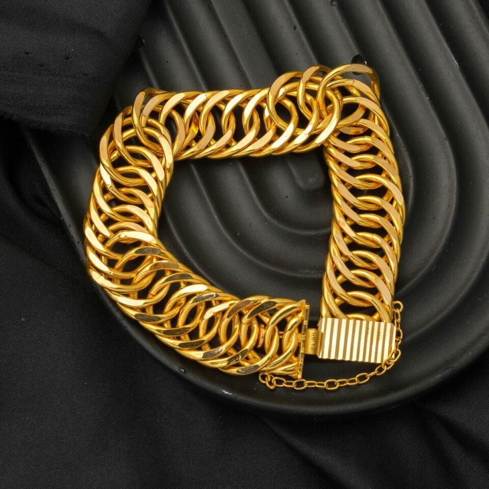 22 Ayar Altın Kalın Süzme Gurmet Bileklik