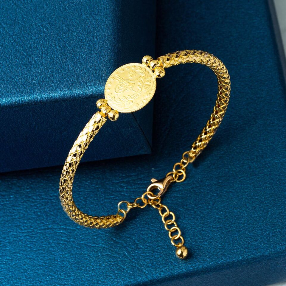 Çeyrek Reşatlı 22 Ayar Hareketli Altın Bilezik