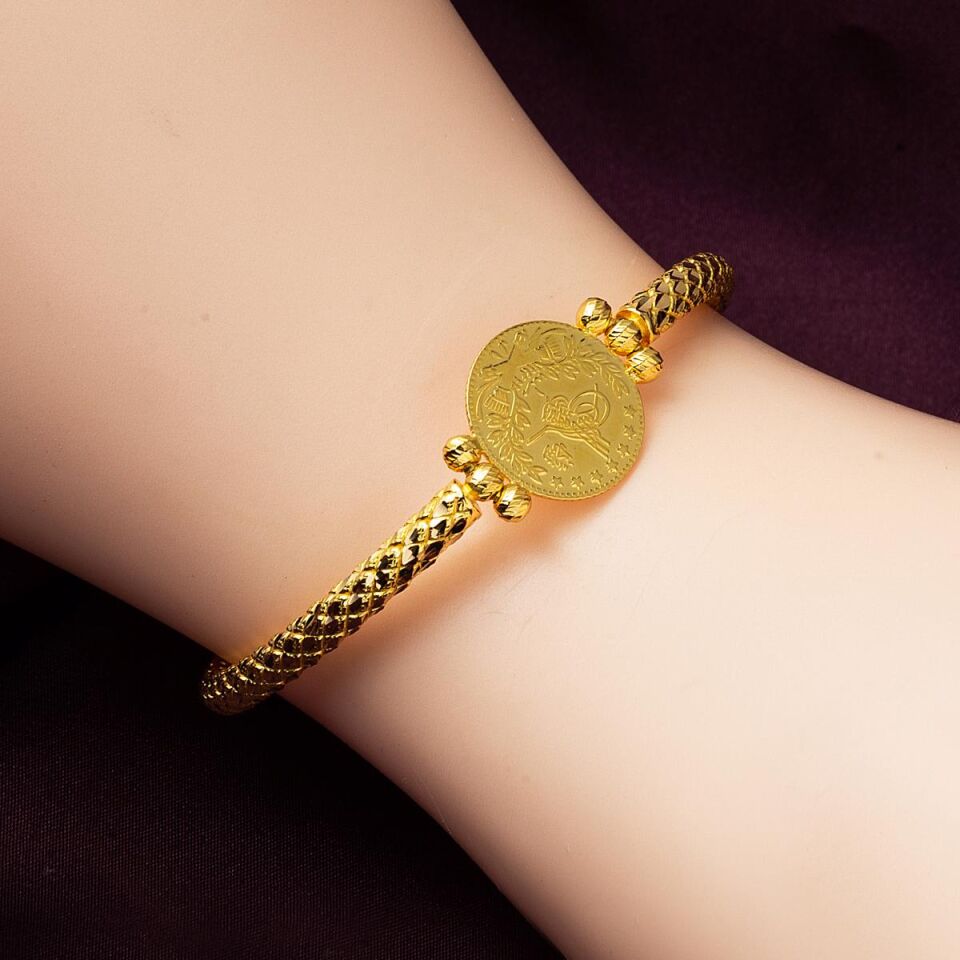 Çeyrek Reşatlı 22 Ayar Hareketli Altın Bilezik