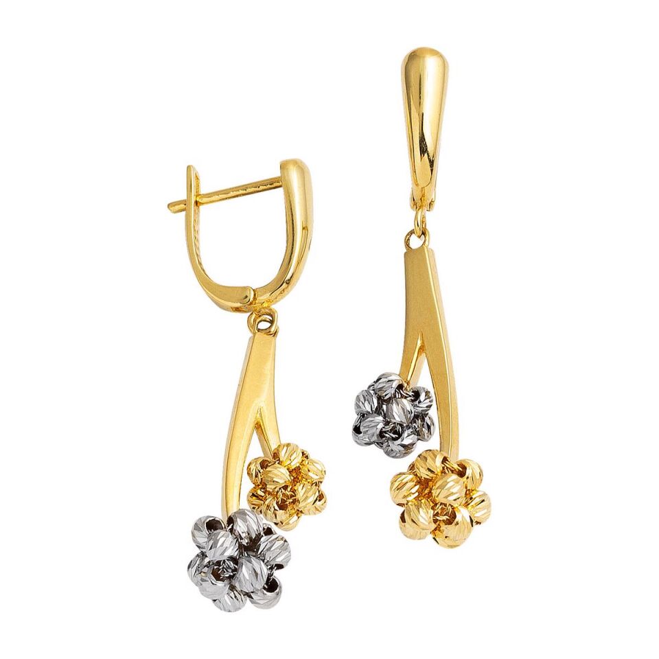 Dorikalı Böğürtlen Altın Küpe