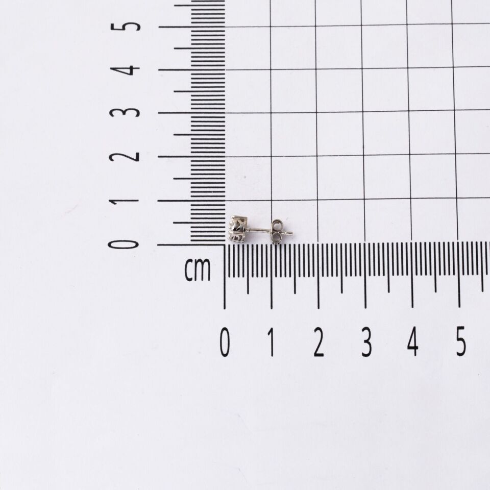 0,15 Karat Pırlanta Coronet Küpe
