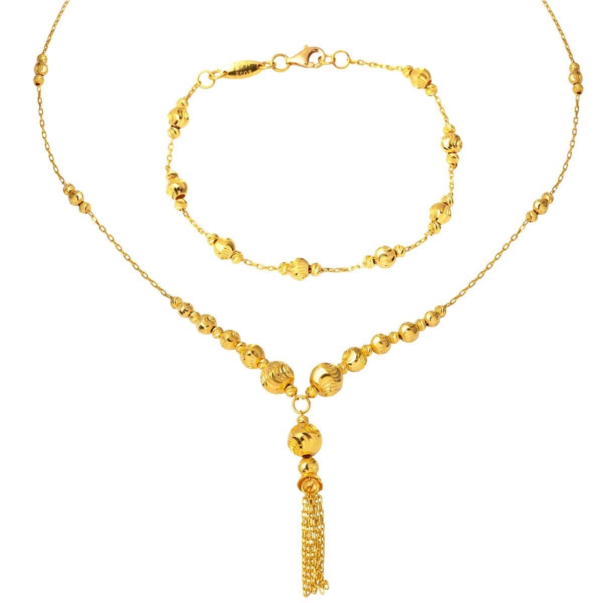 Gerdanlık & Bileklik 22 Ayar Altın Set