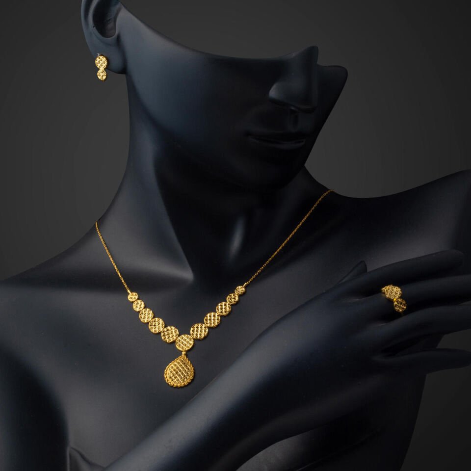 Damla Hasır Tasarım 22 Ayar Altın Takı Seti