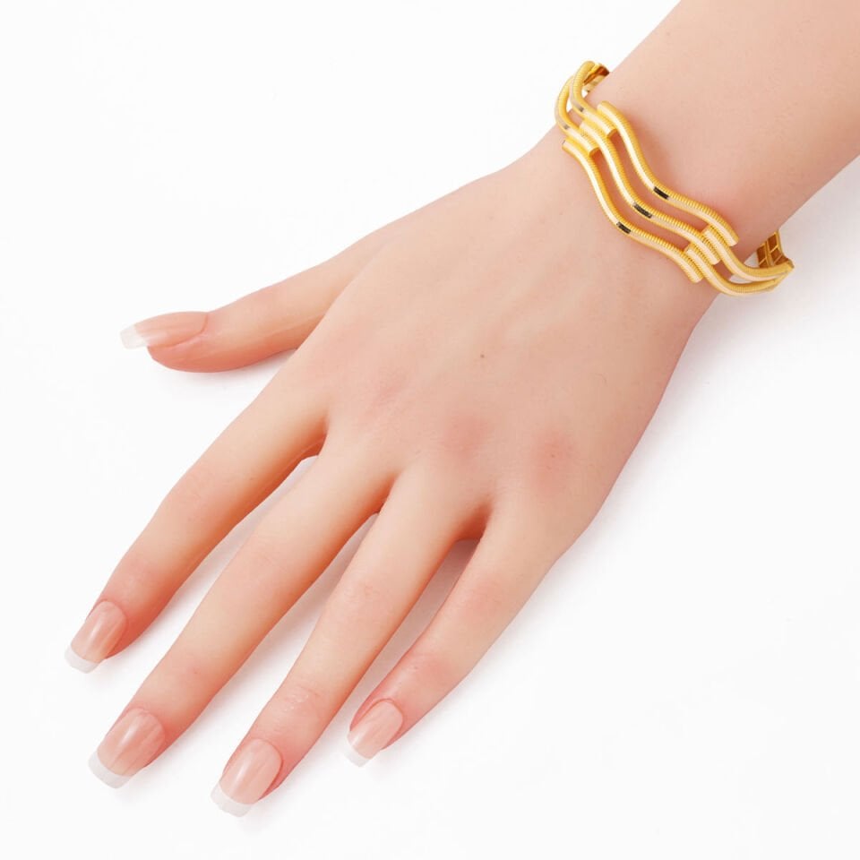 Ajda Kaburga Altın Kelepçe Bilezik