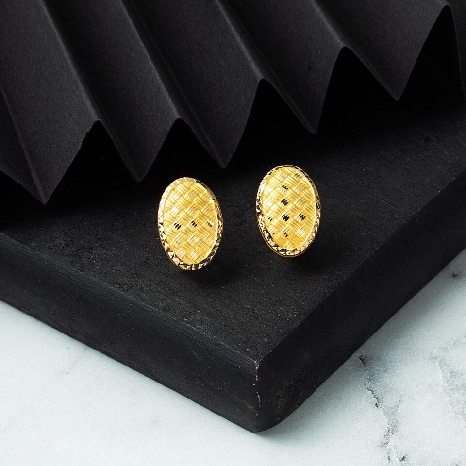 Sepet 22 Ayar Altın Küpe