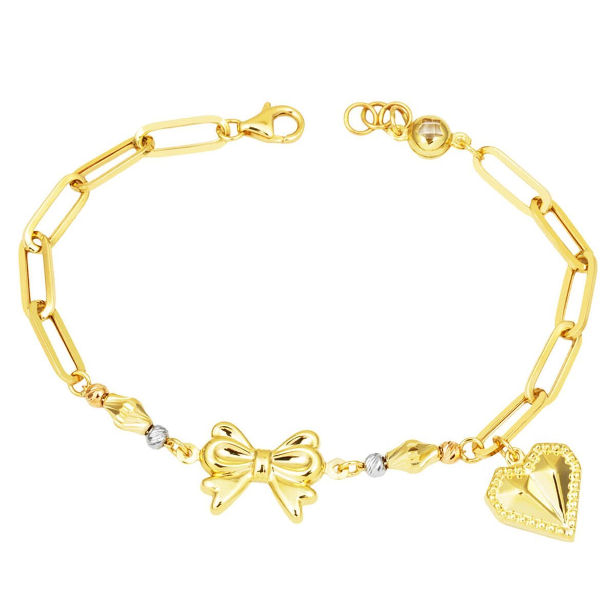 Kalpli 14 Ayar Altın Pandora Bileklik