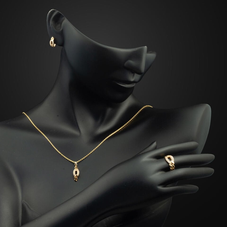 Gurmet Tasarım 14 Ayar Altın Takı Seti