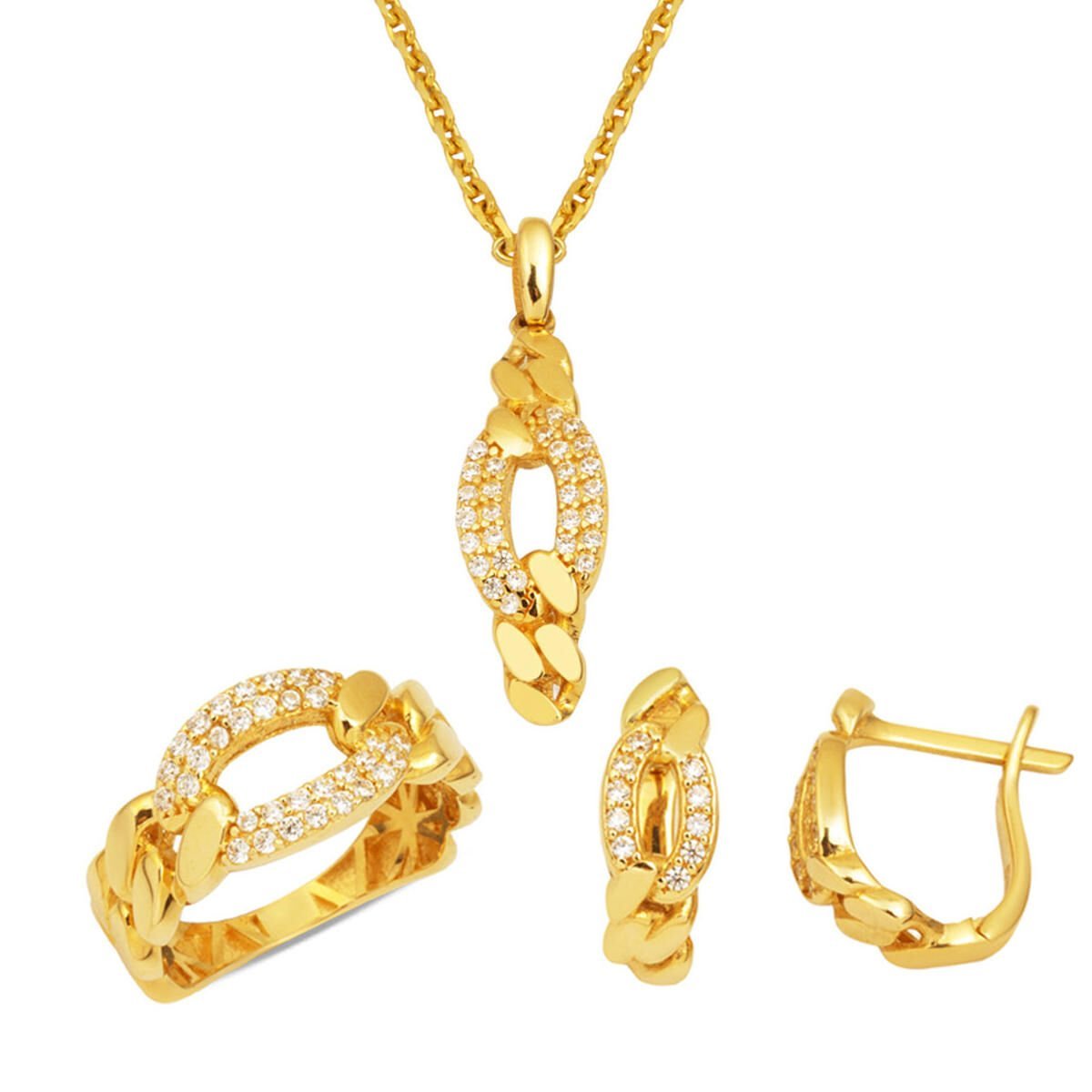 Gurmet Tasarım 14 Ayar Altın Takı Seti
