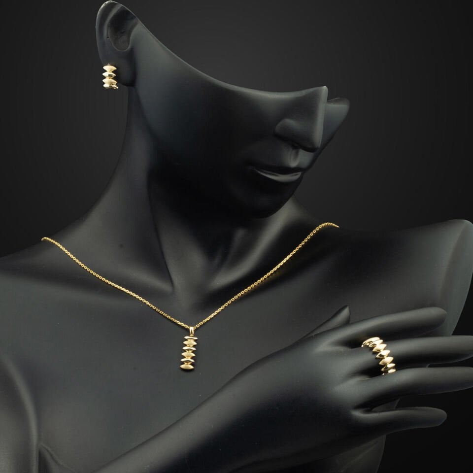 Mimoza 14 Ayar Altın Takı Seti